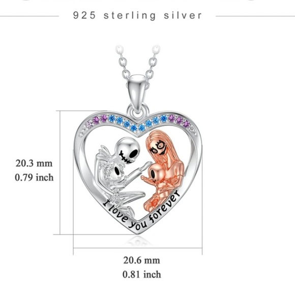Disney Tim Burtons The Nightmare Before Christmas Black  Disney Nightmare Before Christmas Fine Jewelry Necklace